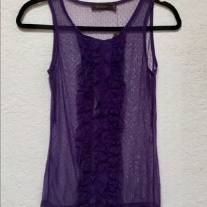 NWT The Limited Ruffled Sleeveless Lace Blouse